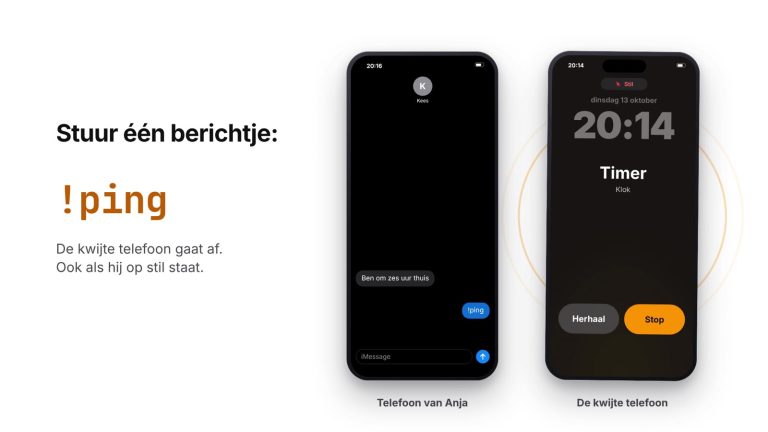 Telefoon kwijt op stil? Eén berichtje helpt